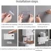 Wall Mounted Toothbrush Holder with Toothpaste Dispensers 2Pcs Toothbrush Holders Toothpaste Press Set for Bathroom