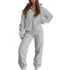 Damen Freizeit Kapuzenpullover Jacke Set für Herbst Winter, Bequemes Mode Outfit