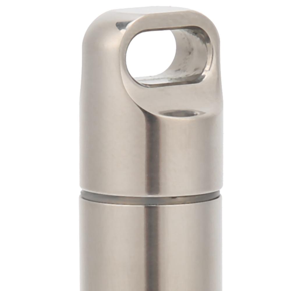 2 Pcs Mini Waterproof Pill Case Stainless Steel Pill Case Keychain Durable Pill Case  Travelling