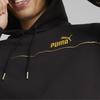 PUMA Color-Blocked Logo Print Fleece-Lined Thickened Hoodie for Men