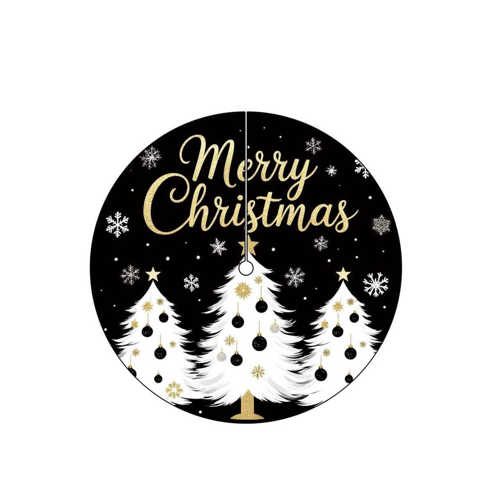 

Рождественский ковер юбка для елки круглый рождественские украшения рождественская елка снежинка елка праздничные украшения One Size