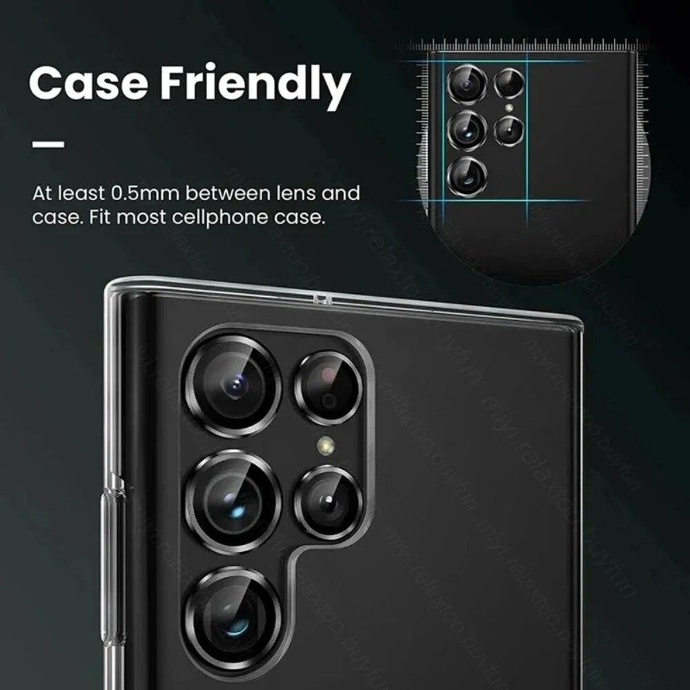 Beskyttelsesglass for bakkamera deksel for Samsung S24 Ultra S23 Plus A14 A24 A34 A54 A15 A25 A35 A55 Z Fold 5 Z flip 4 Bakre linse deksel