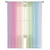 Candy Rainbow Stripes Rene voile gardiner til stuen Trykt Tyll Vindu Gardin Luksus Hjem Balkong Dekor Draper