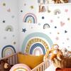 Wall Sticker Rainbow Stars Peel And Stick Girls Bedroom Playroom Decals