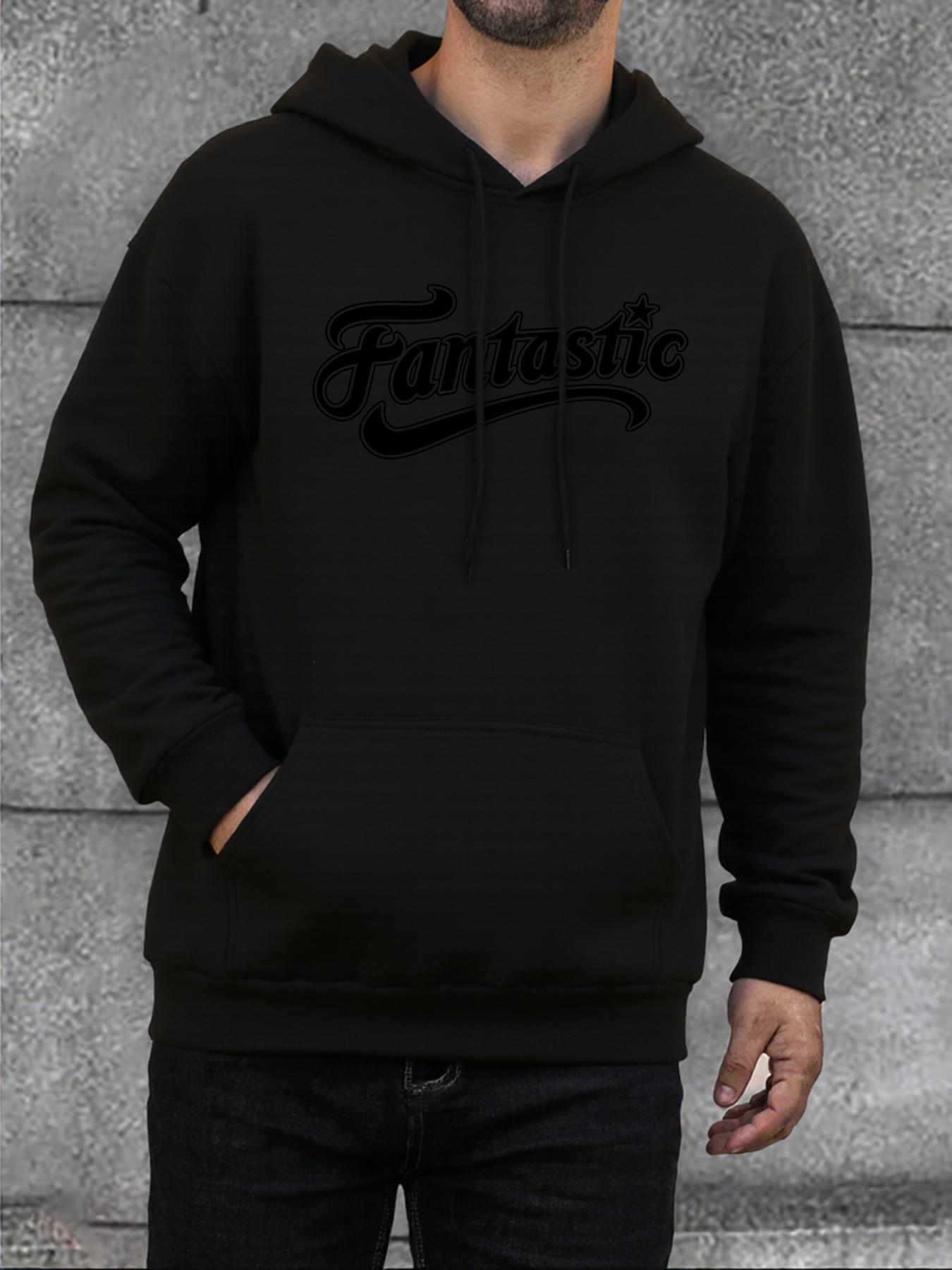 

Fantastic Letter Prints Mens Hoodie Casual Fleece Sweatshirt Oversize Comfortable Hoodies Street Warm Fashion Men s Streetwear 2XL