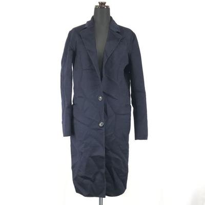 DAMA Collection Wool Cashmere 10 Percent Long Coat Outerwear Women S 7AR Navy(USED)