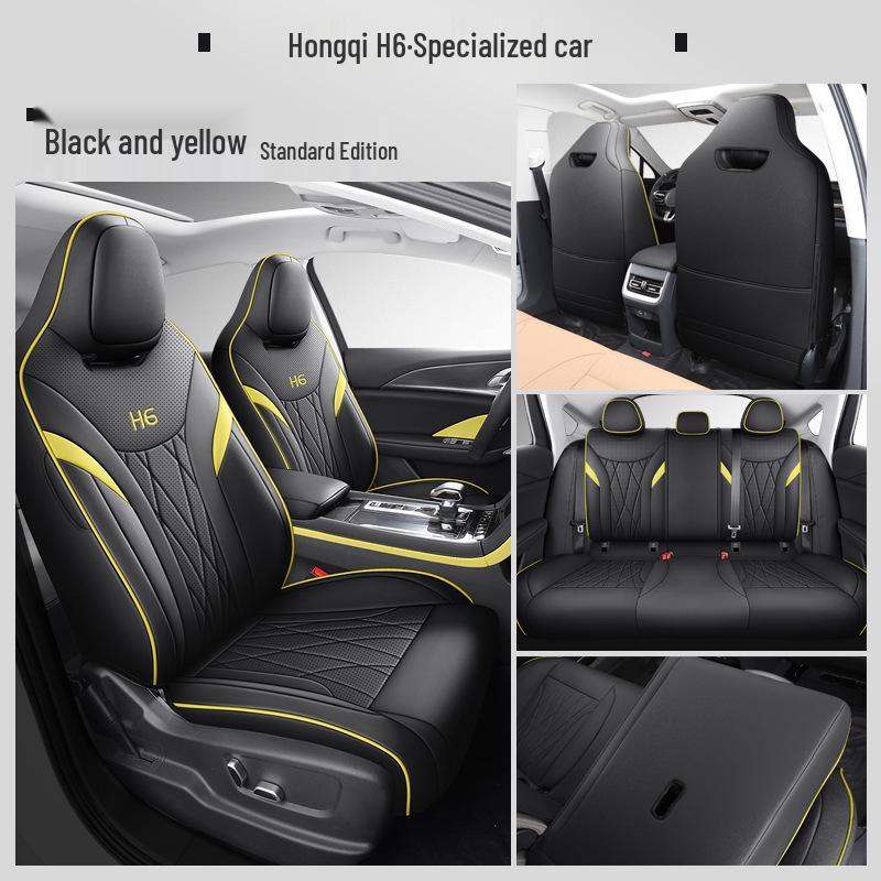 Universal Leather Car Seat Cushion for Hongqi H6 - New Model for All Seasons