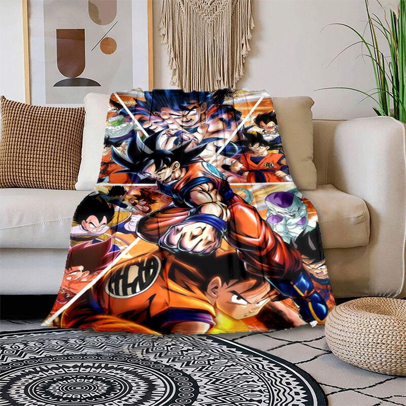 Super Saiyan Blue Goku Blanket Home Decor Soft And Comfortable Gift Machine Washable Sheet