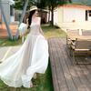 Pure Desire Backless Strap Lace Splicing Suspender Dress Women's Summer Vacation Temperament Waist Thin Dress