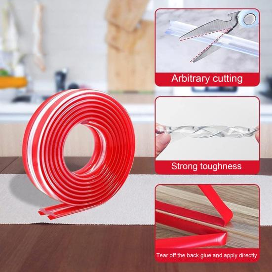 1 Set Bumper Strip Transparent Silicone Furniture Corner Protectors Baby Proofing Edge Safety Bumper for Home