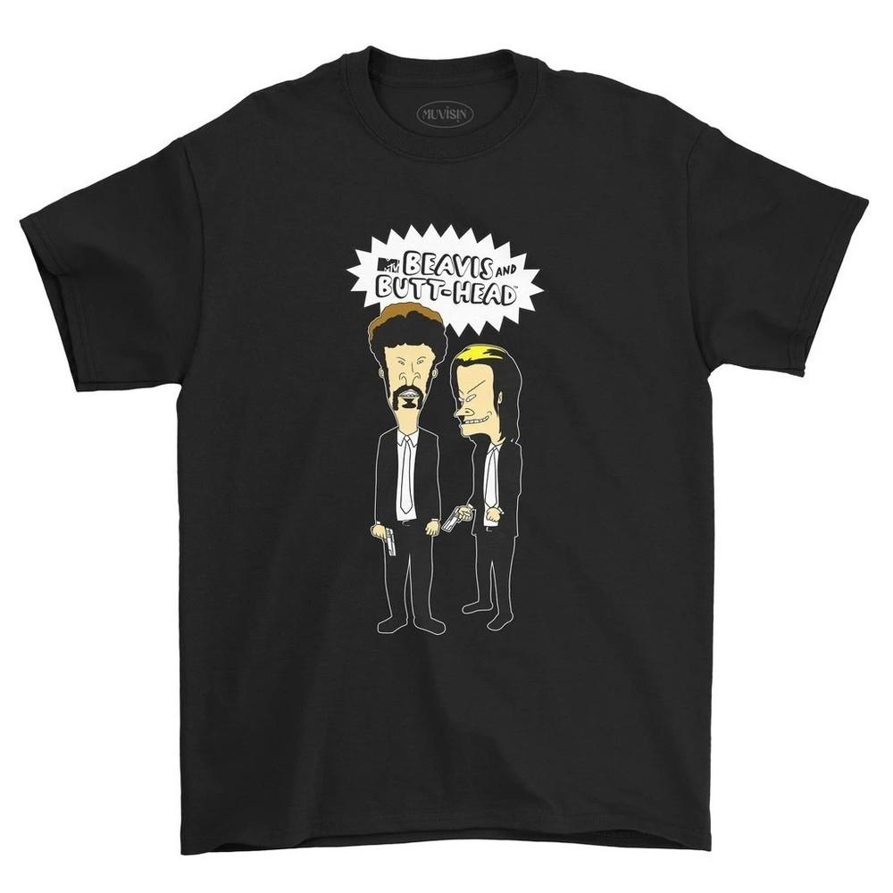 

BEAVIS AND BUTT-HEAD X КРИМИНАЛЬНОЕ ЧТИВО Футболка с принтом Boot Tee Унисекс с коротким рукавом S-5XL Унисекс Футболка S