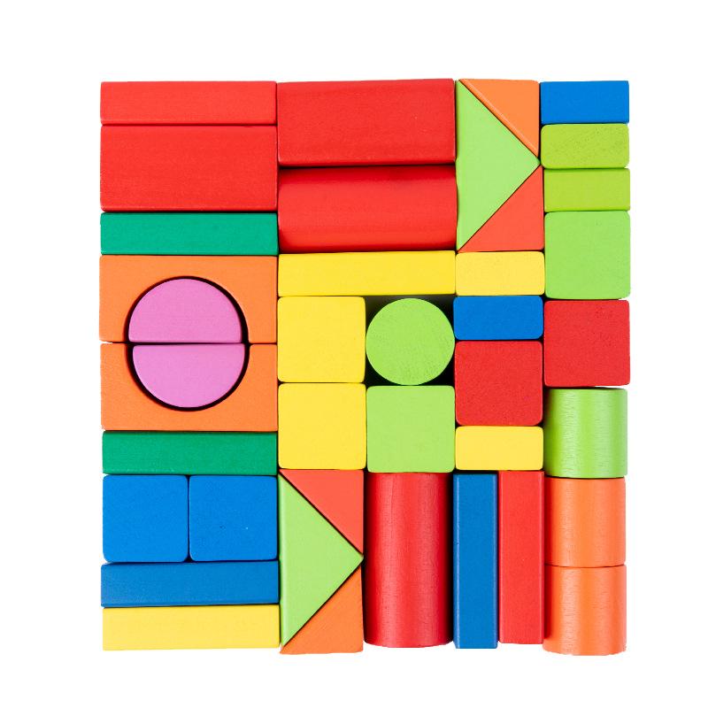 Xianci 100-Piece Large Wooden Building Blocks for Early Childhood Education