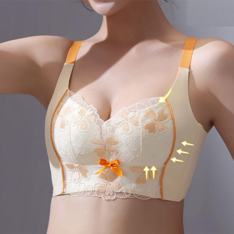 

BRA Lingerie Женские удобные маленькие сиськи без стальных колец собирают большой корректирующий бюстгальтер