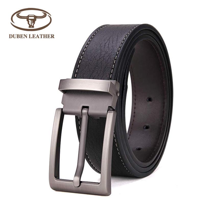 Leather Belt Men's First Cowhide Business Gift Belt Men's Belt Automatic Buckle