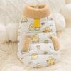 Pet dog full print puppy two feet turtleneck cotton coat dog clothes fur clothes