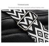 Women's Genuine Leather Lychee Pattern Shoulder Crossbody Bag - Versatile Small Square Design