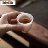2pc/lot Ice Jade Porcelain Teacup Japanese Tea Bowl Beautiful Tea Cup Tea-tasting Fragrance Cup Chazhan Master Cups Tea 60ml