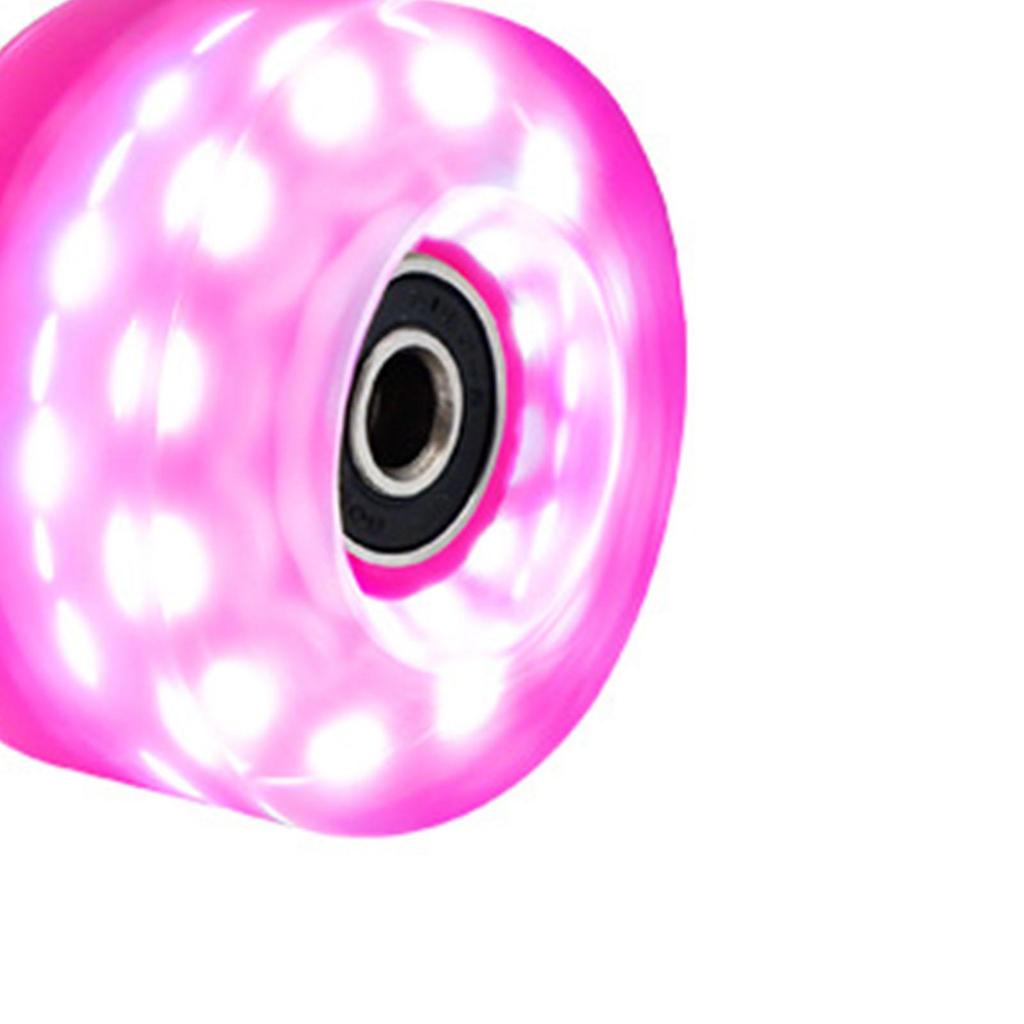 8x Luminous Roller Skate Wheels Skateboard 82A Hardness Bearings Installed