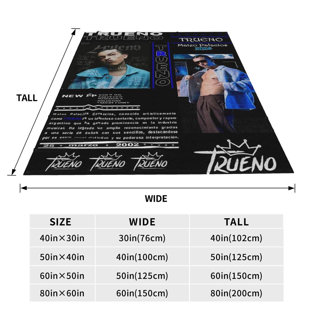 Funny Trueno Hip Hop Rapper Blankets Multi-function Flannel Sofa Throw Blanket for Home Bedroom Office Throws Bedspread Quilt