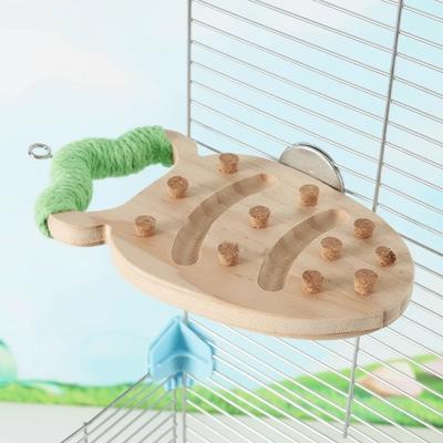 Wooden Parrot Puzzle Toys Bite Resistant Block Cork Bird Chewing Toys Durable Wear-Resistant Parrot Cage Molar Toy Bird Activity