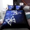 3D Colorful Butterfly Bedding Set with High-definition Printed Quilt and Pillowcase 2/3pcs AU180 * 210 Full Size Soft Washable Home Textile