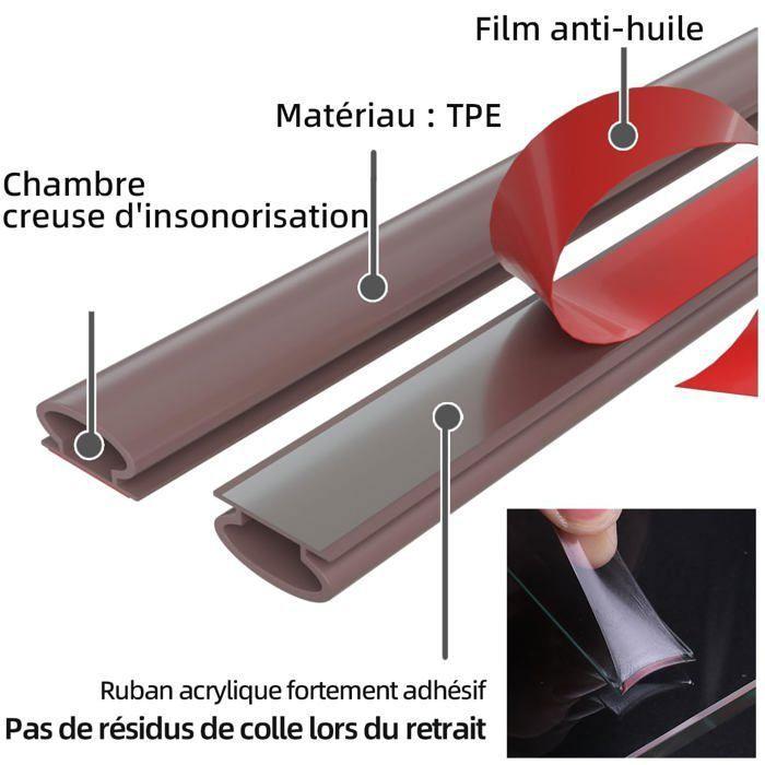 Joint bande isolante porte et fenêtre PVC 6 m - D-marron, anti-froid pour seuil et boudin