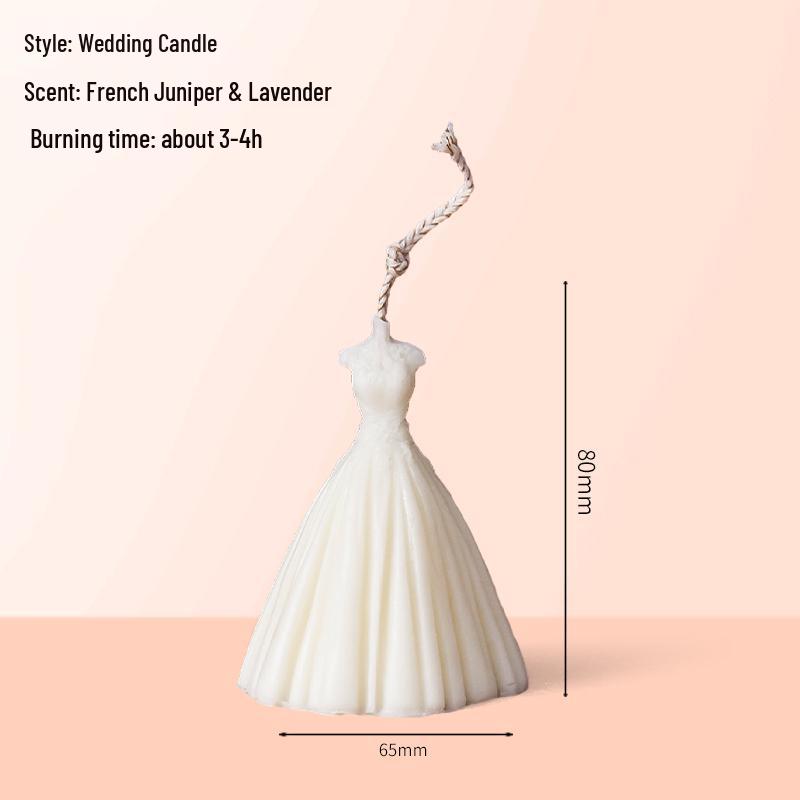 Smokeless White Retro Scented Candle for Weddings & Home Decor