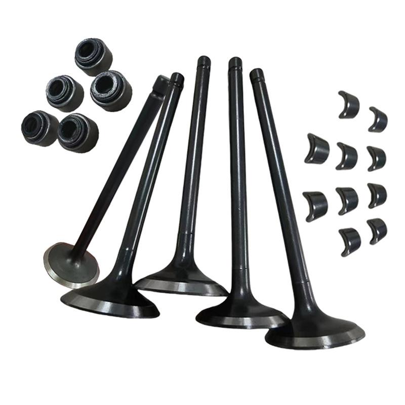 Motorcycle Exhaust Valves Inlet Intake Stem Kit For  660 YFM660 YFM660F 4X4 2002-2008 Motorcycle Engine Parts