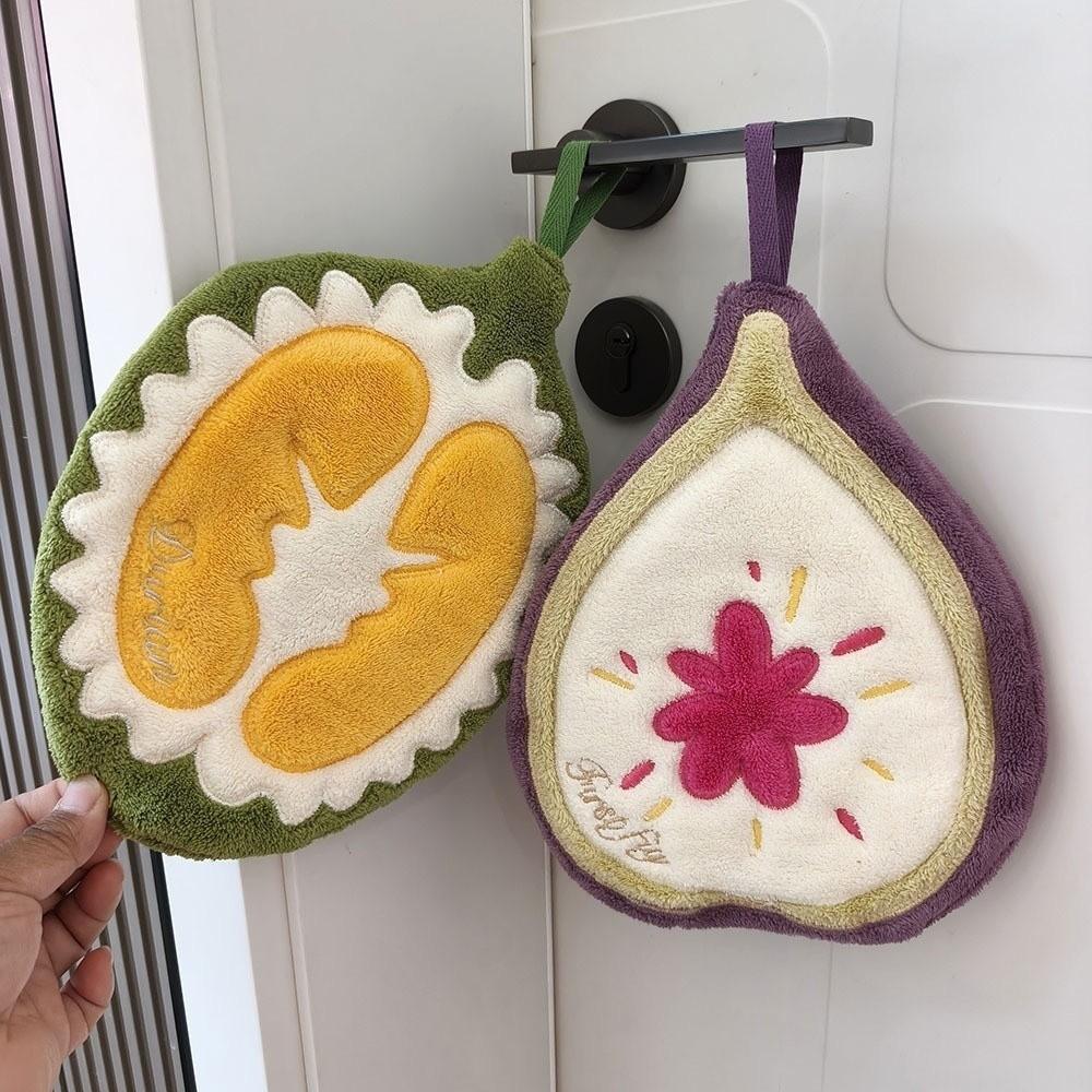 Quick-Dry Hand Towel Fruit Design Bathroom Towel New Kitchen Towel