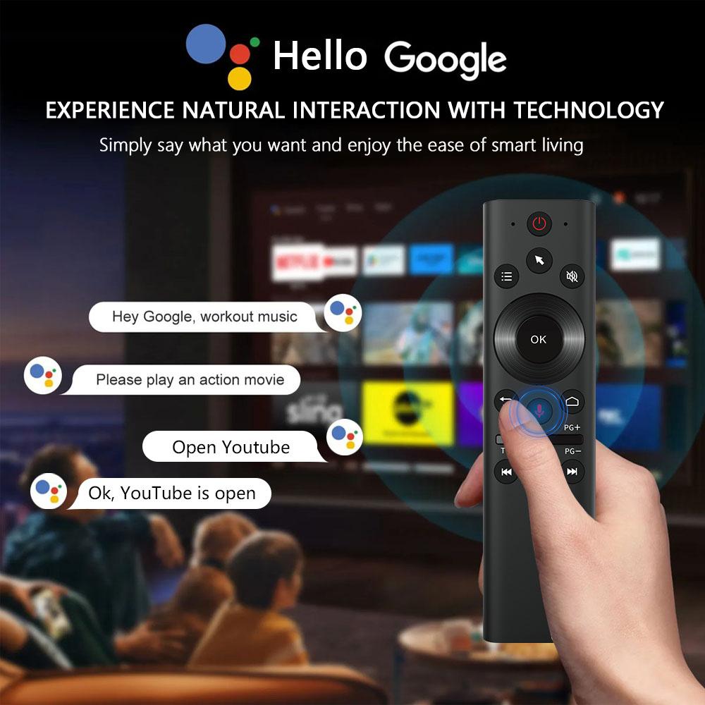 2.4G Bluetooth 5.0 Wireless Voice Remote Control Air Mouse  6 Axis Gyroscope Controller with USB Receiver for Computer TV Android Box