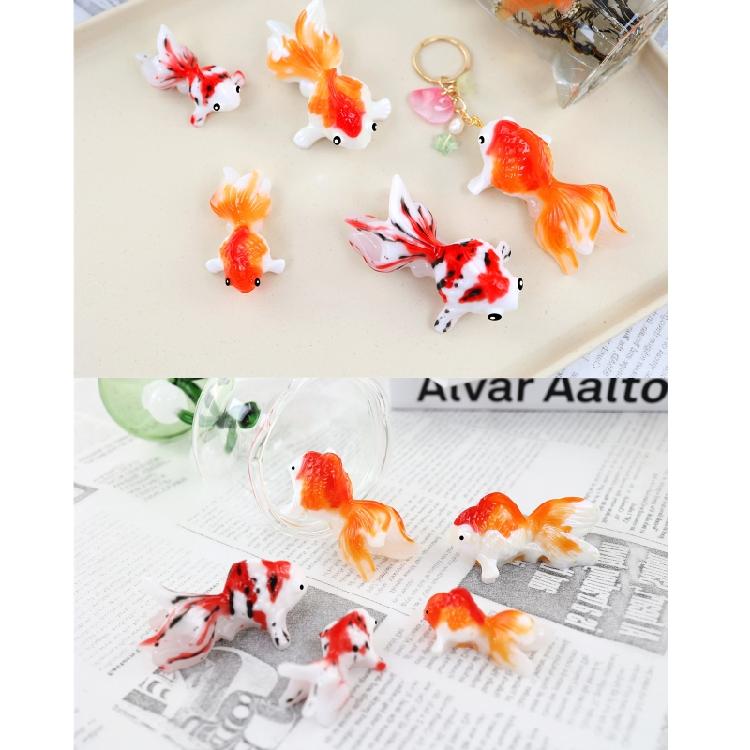 2Pcs Animal Silicone Mold for Epoxy Resin Craft 3D Goldfish Pendant Casting Mold