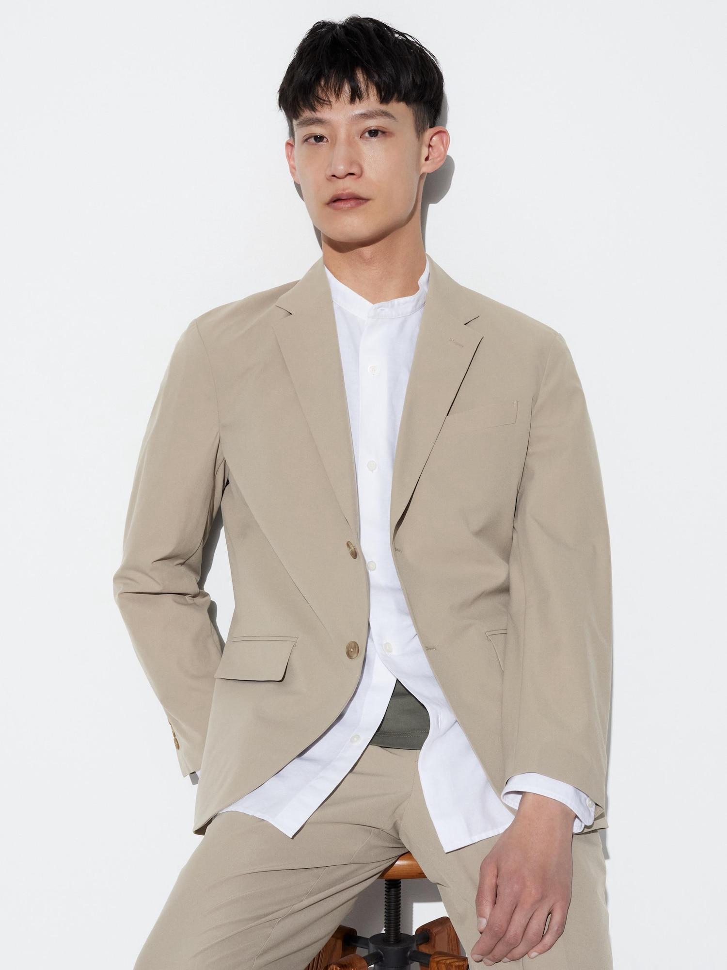 

UNIQLO JAPAN Впечатляющая куртка, эластичная в двух направлениях, похожая на хлопок, длина рукава 2 см, короткое платье, длина 1 см, можно настроить 32 BEIGE/XS