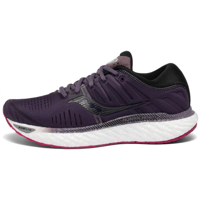 

Saucony Hurricane Cushioning Lightweight Slip-Resistant Support Low-Top Running Shoes Women s Purple Black Saucony S10544-20 36
