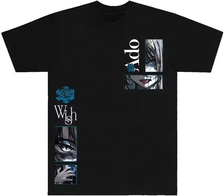 

Ado Wish Tour Tshirt Japan Singer Print Tshirt 2024 Unisex Women High Quality Tshirt Short Sleeve T Shirt Streetwear Tops S