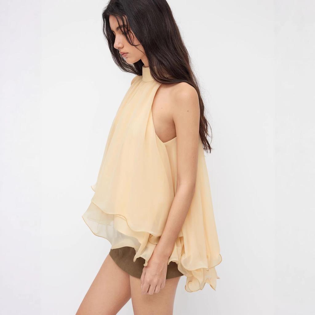 Women's Stylish Irregular Loose-Fit Top - Flattering, Lightly Mature Design