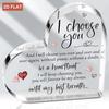 2D Flat I You Presents for Him And Her/Romantic Gifts for Spouse Or Boyfriend/Acrylic Heart Memento for Birthdays, Valentine's Day, And Sweetest Day G