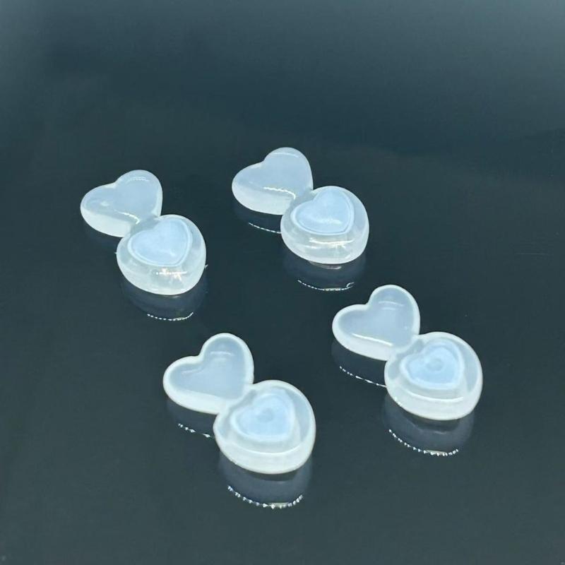10pcs Heart Silicone Earring Lifters Love Backs for Studs and Droopy Ears Comfortable Secure Replacements Part