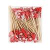 100Pcs Christmas Disposable Bamboo Skewers Santa Xmax Tree Fruit Fork Buffet Dessert Cocktail Sticks Christmas Decoration 2025