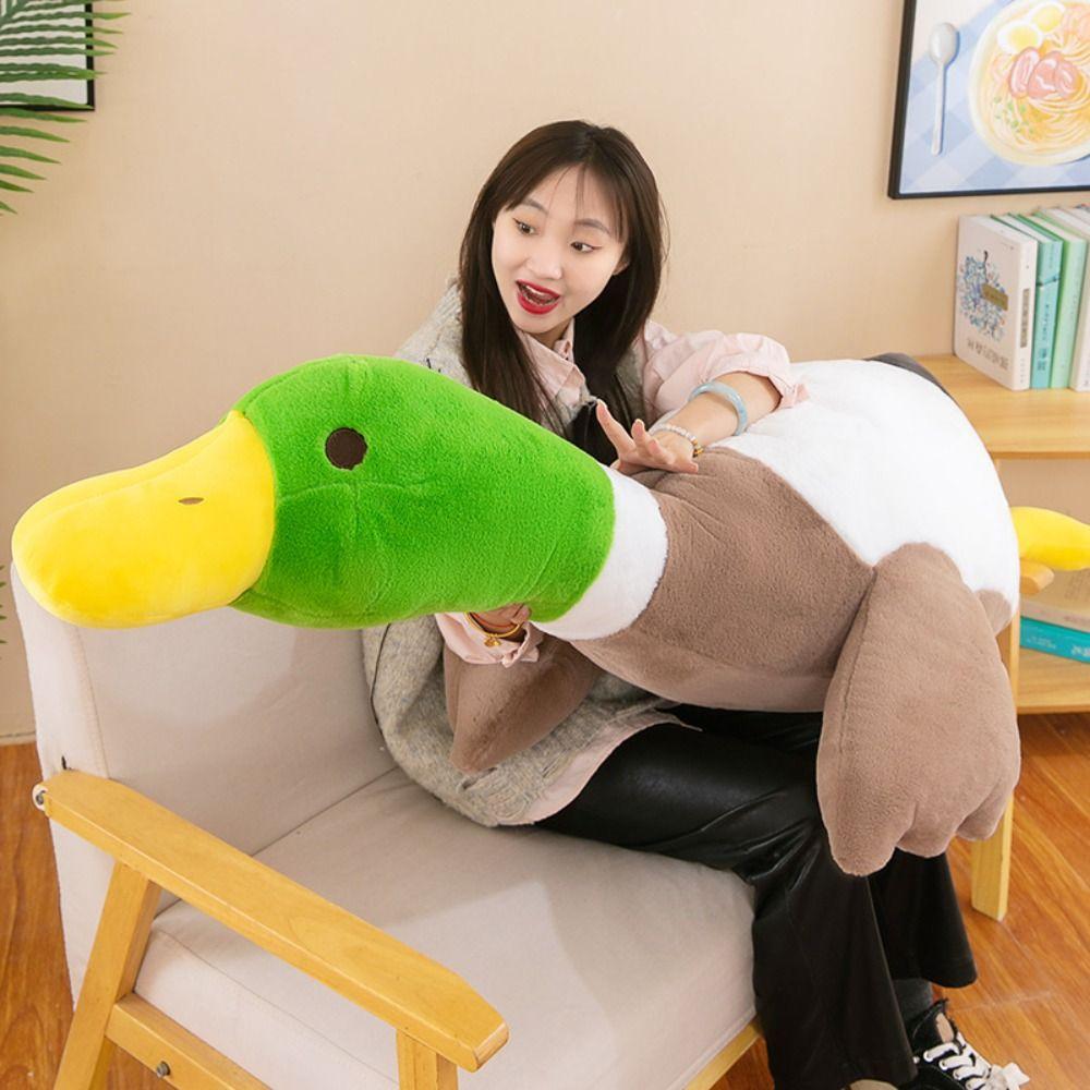 Weiche Stockente Plüschpuppe Flauschige Gans Plüsch Umarmungskissen Lustiges Gans Plüschtier Kindergeschenk