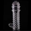 Crystal Dot Delay Condom Penis Sleeve Lasting Enlargement Sex product Spike Clitoris Delay Erection Aid Extend Toys for Man