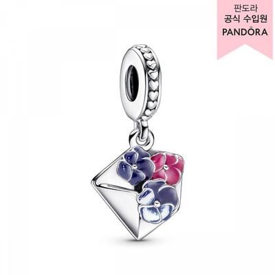 Pansy Flower Envelope Dangle Charm 790787c01