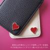 Porte-cartes Leathertone pour femme en cuir véritable avec breloque cœur, peut contenir 2 cartes IC, et présente un joli design en pierre naturelle. Une pièce d'identité élégante et chic