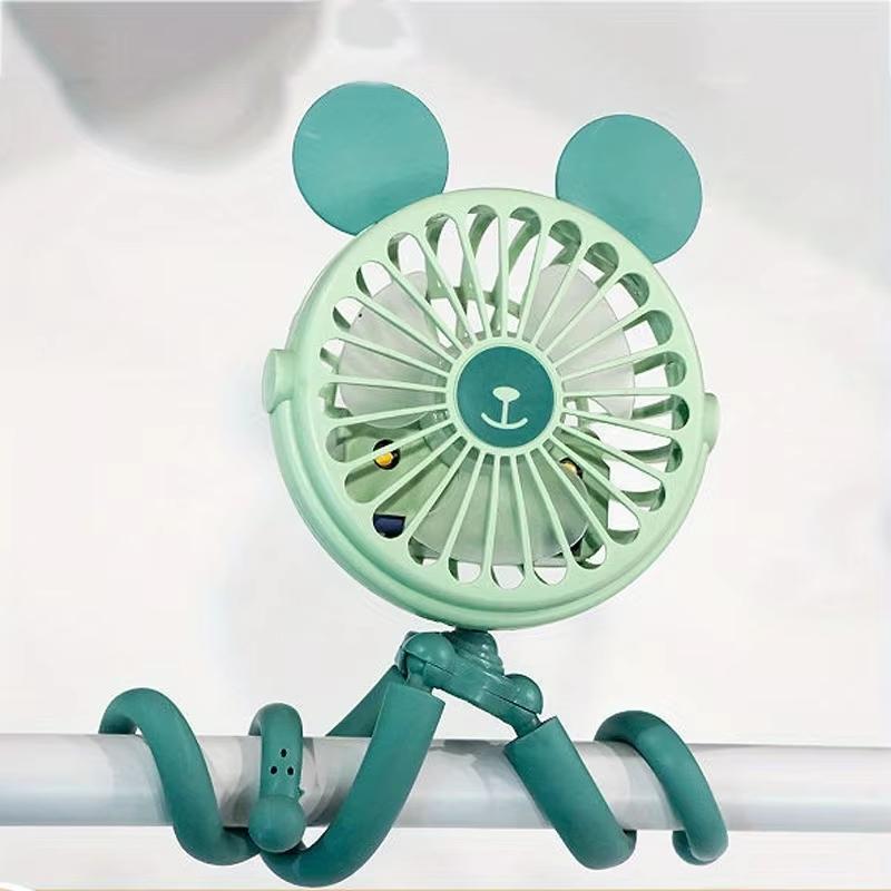 Stroller Fan Handheld Octopus With Flexible Tripod For Car Seat Bed Bike Usb Rechargeable Table Fan For Workspace Baby Room Outdoor