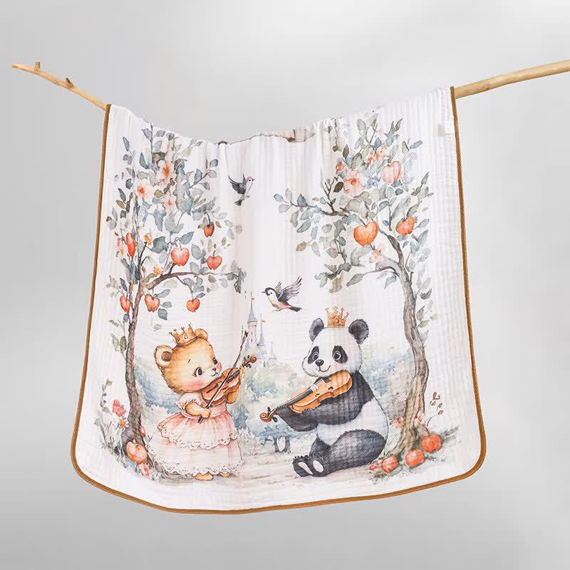 

LISM Newborn Baby Love Panda 6-Layer Quilt Blanket
