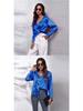 Women's Satin Long-Sleeve Blouse - New European and American Style
