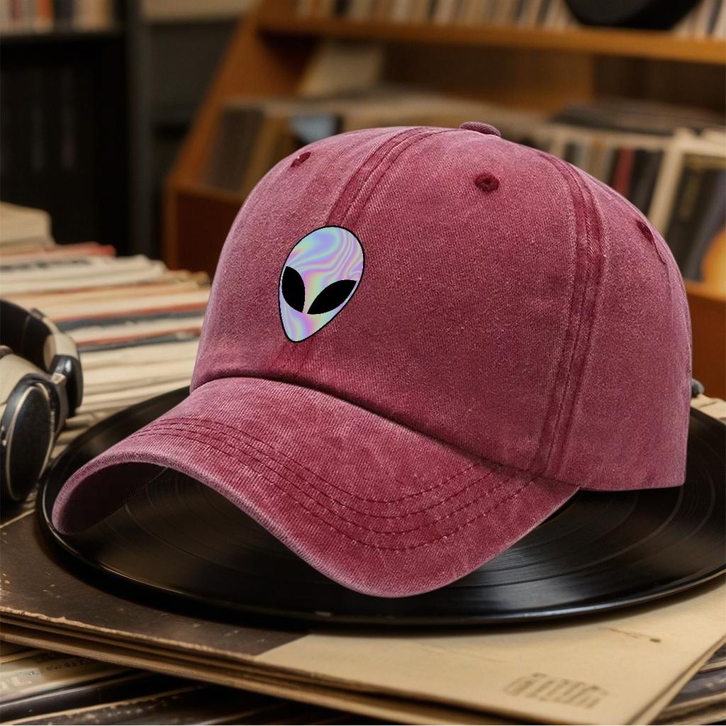 Alien UFO Logo Vintage Baseball Cap Hiking Hat Classic Printed Men And Women Party Street Lightweight Ideal Gift Suitable for Le