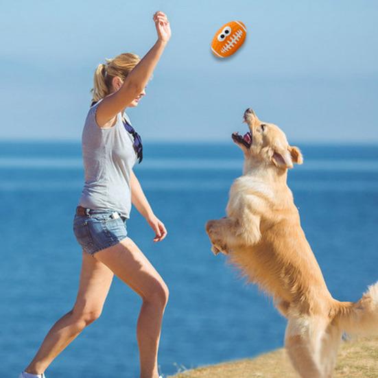 Sports Ball Dog Chew Toy Bite Resistant Boredom Stress Relief Squeaky Latex Football Soccer Tennis Teething Cleaning Toy Pet Supplies