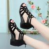 Women Sandals Wedges 2026 New Summer Comfortable Hollow Roman Sandals Elegant Low Heel Shoes for Women Fashion