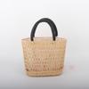Woven Straw Handbag Women Small Vertical Square Tote Beach Bag Casual Daily Use