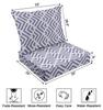 Vargottam Bedrucktes Outdoor Tiefsitz Patio Kissen Set 2-teiliges Sitzset Allwetter Ersatz